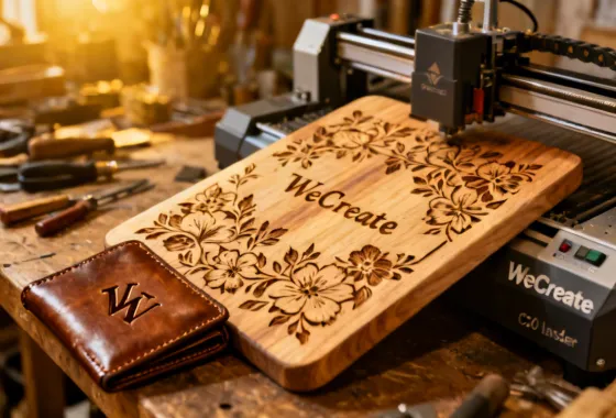 Laser engraved personalized gifts - cutting boards and leather goods